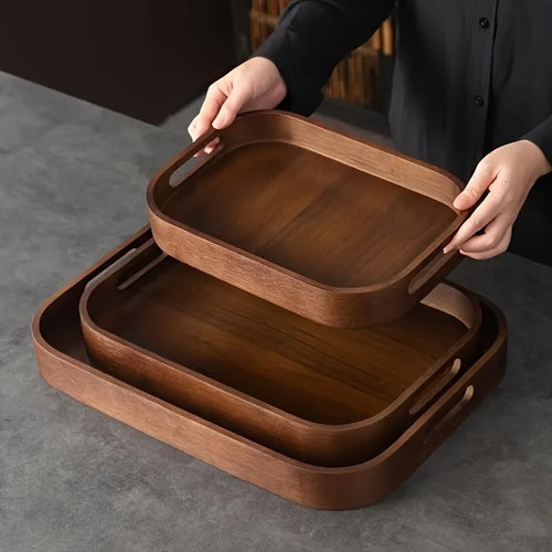 3PC Natural Handmade Bamboo Trays