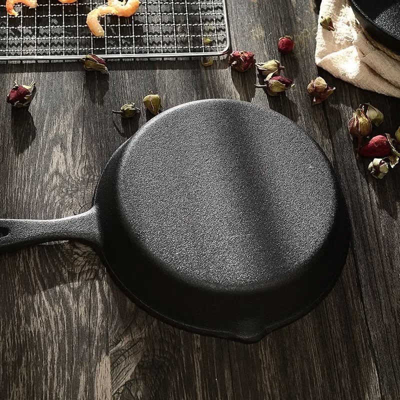 4-Piece Cast Iron Pan Set | Pre-Seasoned Frying Pans for Stovetop, Oven & Braai
