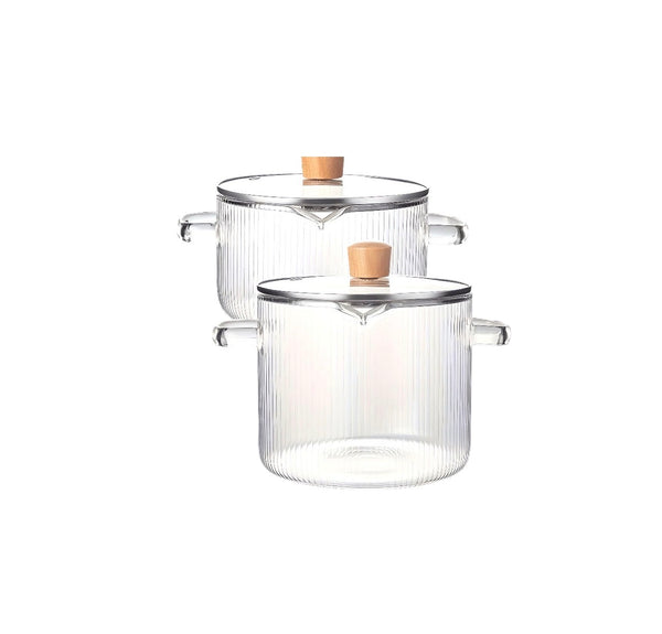 Borosilicate Glass Pot With Lid