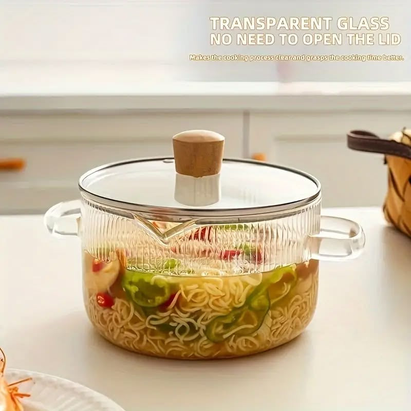 Borosilicate Glass Pot with Lid