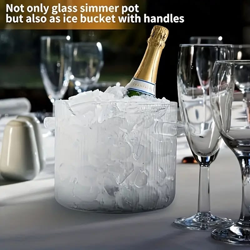 Borosilicate Glass Pot with Lid
