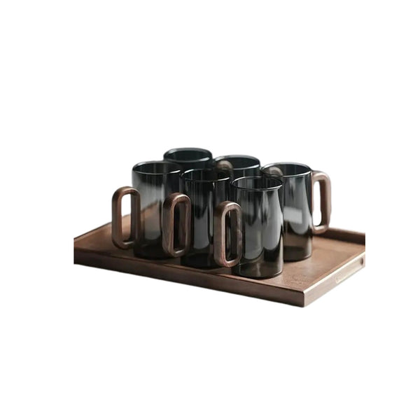 Glass Mug With Wooden Handle