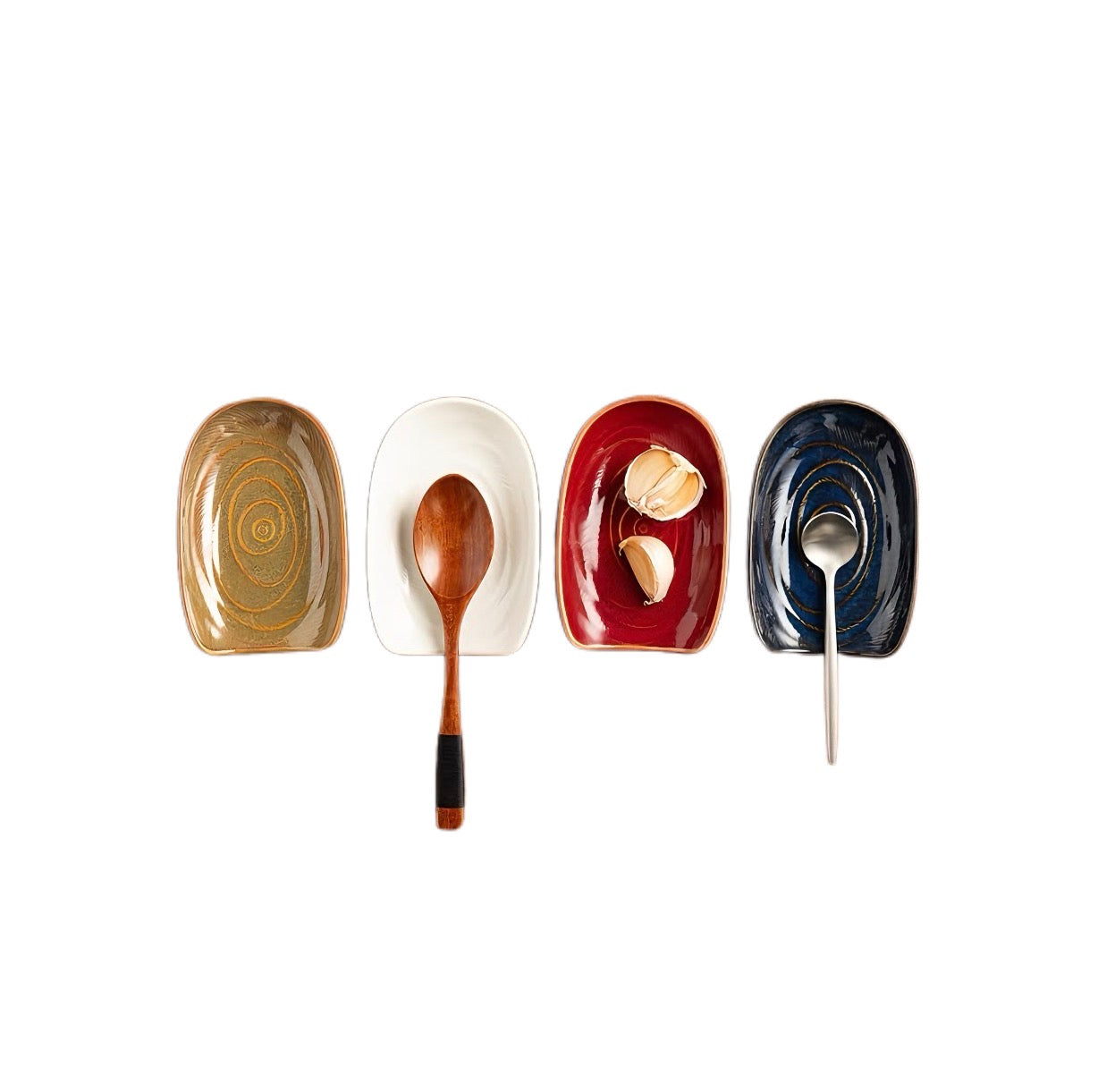 Ceramic Spoon Holder & Utensil Rest | Kitchen Spoon Tray for Cooking