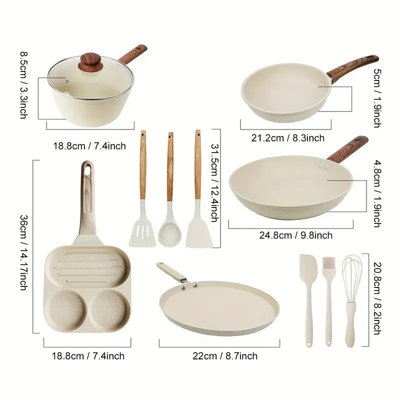 A White Cookware Set