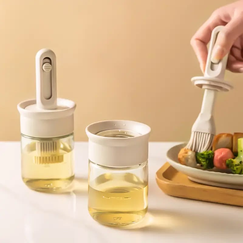 1pc 2-in-1 Oil Dispenser with Brush