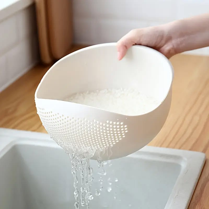 1pc Durable Colander Bowl with Built-in Filter